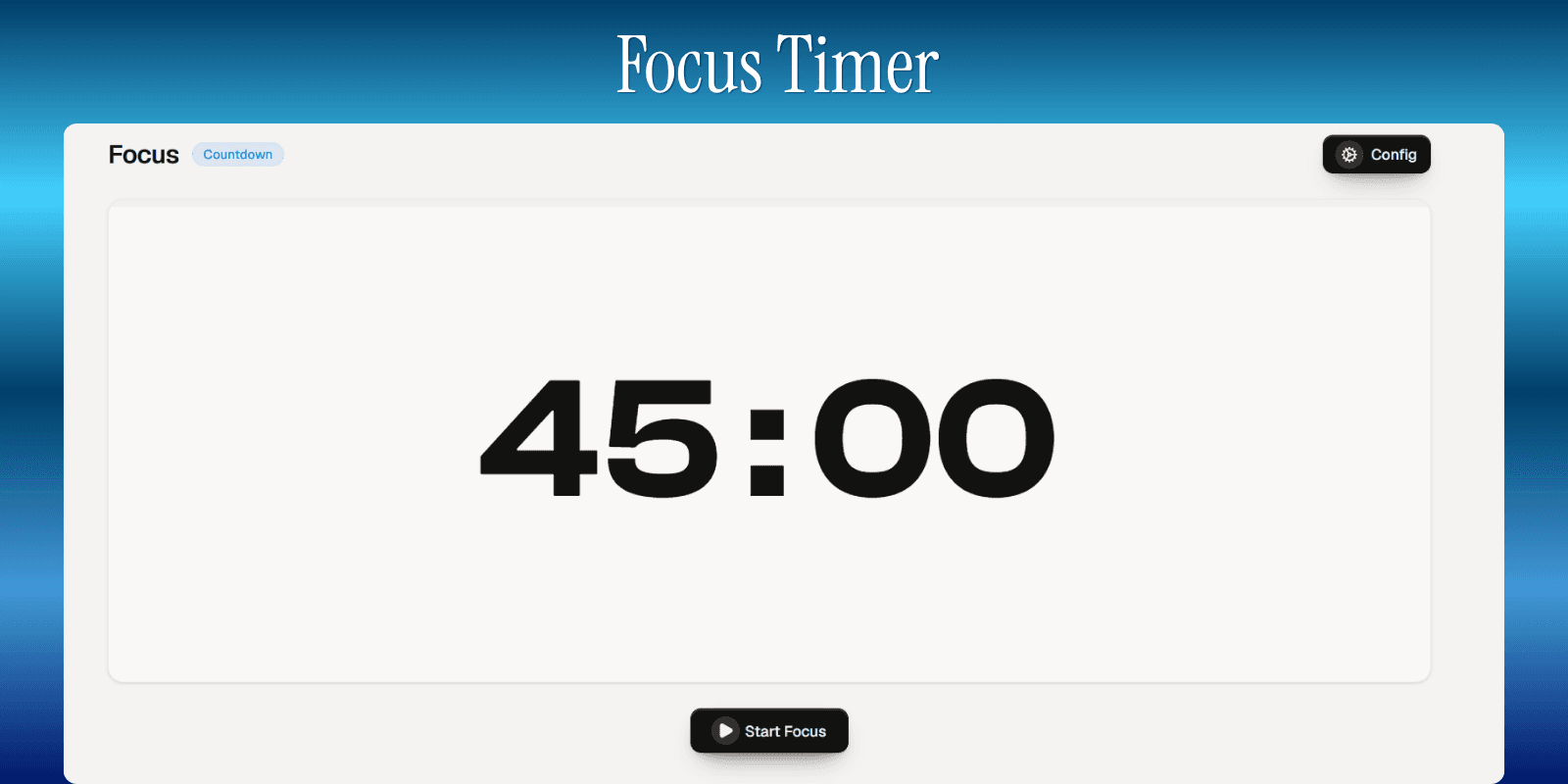 Focus Timer