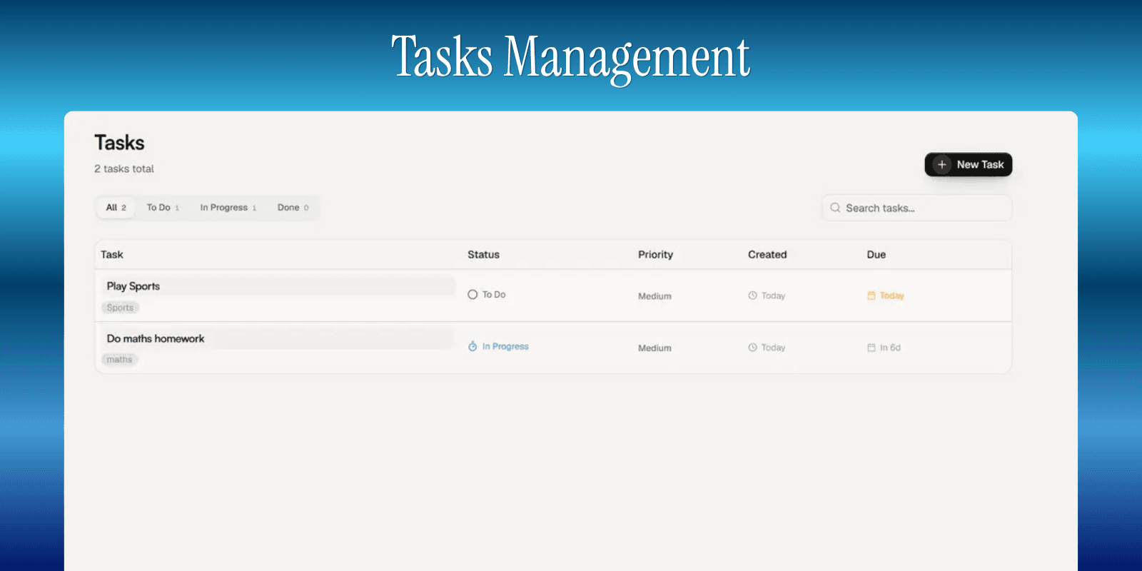 Tasks